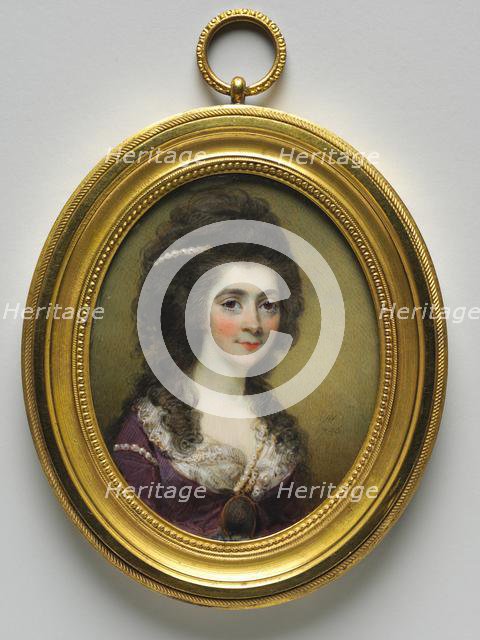 Portrait of a Woman, called Mrs. Close, 1786. Creator: Horace Hone (British, 1756-1825).