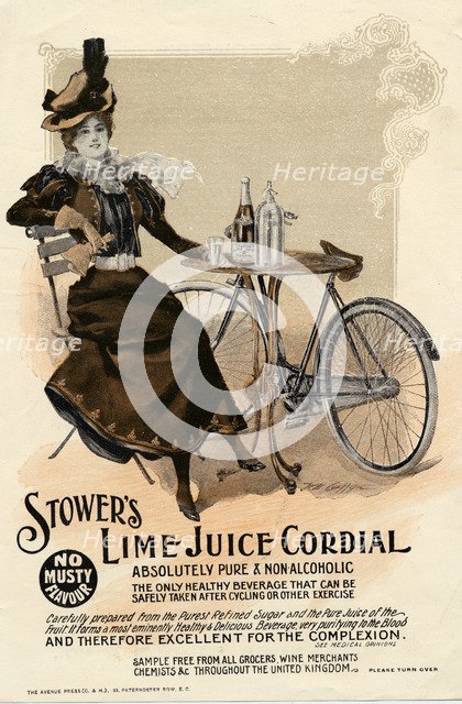 Stower's Lime Juice Cordial, 19th century. Artist: Unknown