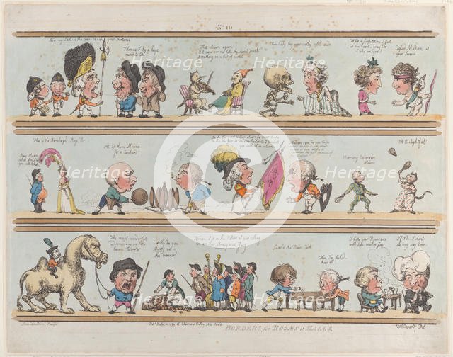 Borders for Rooms & Halls, Plate 10, July 10, 1799., July 10, 1799. Creator: Thomas Rowlandson.