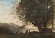Dance under the Trees at the Edge of the Lake, 1865/1870. Creator: Jean-Baptiste-Camille Corot.