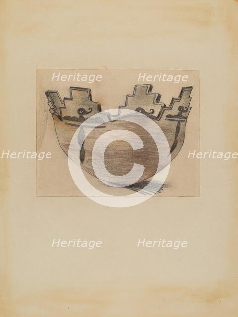 Ceremonial Bowl, 1935. Creator: Michael Trekur.