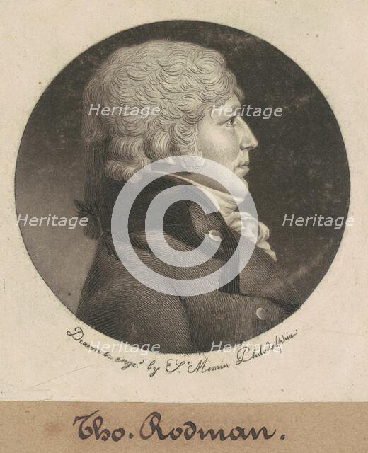 Thomas Rodman, 1799. Creator: Charles Balthazar Julien Févret de Saint-Mémin.