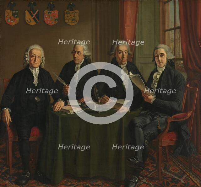 The Four Chief Commissioners of the Amsterdam Harbor Works, 1791-1795. Creator: Wybrand Hendriks.