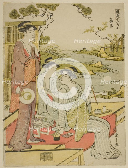 The Eighth Month (Nanryo), from the series a Calendar of Elegance (Furyu junikagetsu), c. 1788. Creator: Hosoda Eishi.