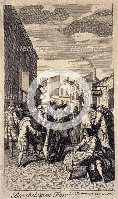 Bartholomew Fair, London, c1715. Artist: Louis du Guernier