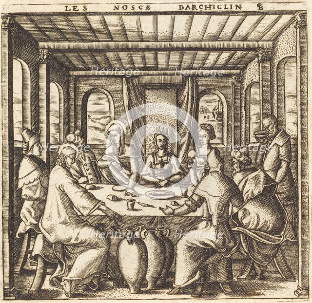 The Wedding at Cana (Christ Changes Water to Wine), probably c. 1576/1580. Creator: Leonard Gaultier.