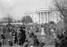 Easter Egg Rolling, White House, 1914. Creator: Harris & Ewing.