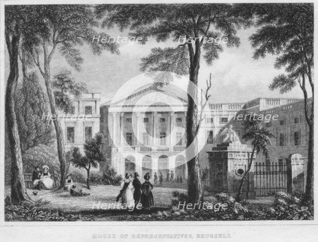 'House of Representatives, Brussels', 1850. Artist: William Owen.