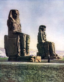 The Colossi of Memnon, Thebes, Egypt, 1933-1934. Artist: Unknown