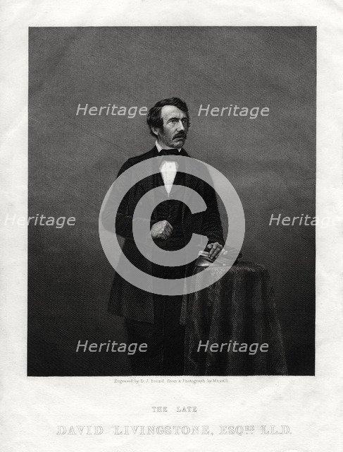 David Livingstone, Scottish missionary and African explorer, 1880. Artist: DJ Pound
