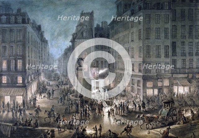 'Parade on the Place de L'Ecole', 1823. Artist: Jean Pierre Norblin
