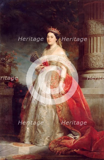 Mathilde Laetitia Wilhelmine Bonaparte, Princesse Française (1820-1904). Artist: Dubufe, Édouard Louis (1819-1883)