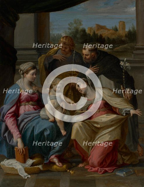Madonna and Child with Saints Lucy, Dominic, and Louis of France, about 1596-1598. Creator: Annibale Carracci.