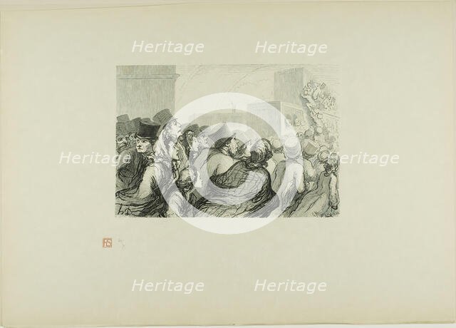 The Sunday Rush, 1862, printed 1920. Creator: Charles Maurand.