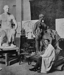 'Constantin Meunier in his Studio', 1905. Artist: M Duyk.