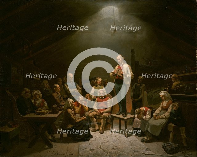 Haugianere. Artist: Tidemand, Adolf (1814-1876)