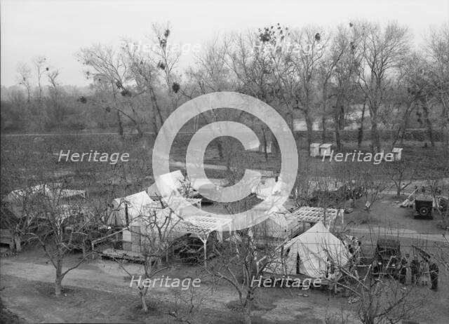 Farm Security Administration (FSA) temporary camp for migrants, Gridley, California, 1939. Creator: Dorothea Lange.