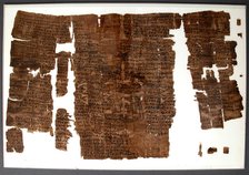 Papyrus Fragments, Coptic, 4th-7th century. Creator: Unknown.