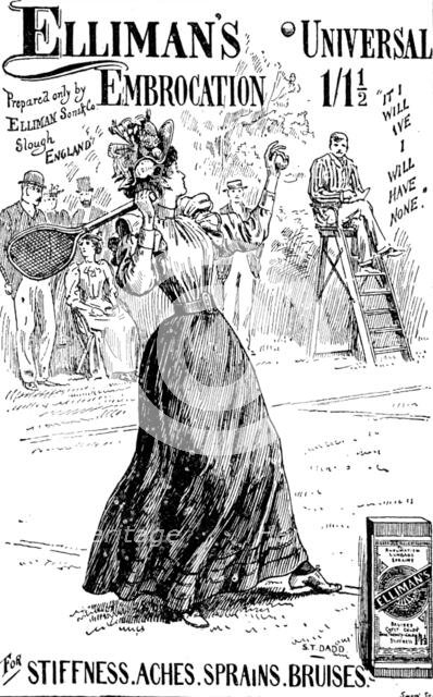 Advertisement for Elliman's Universal Embrocation, 1895. Creator: Joseph Swain.