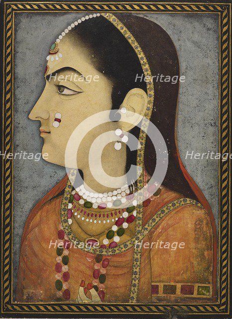 Portrait of a lady, c1800. Artist: Sahib Ram.