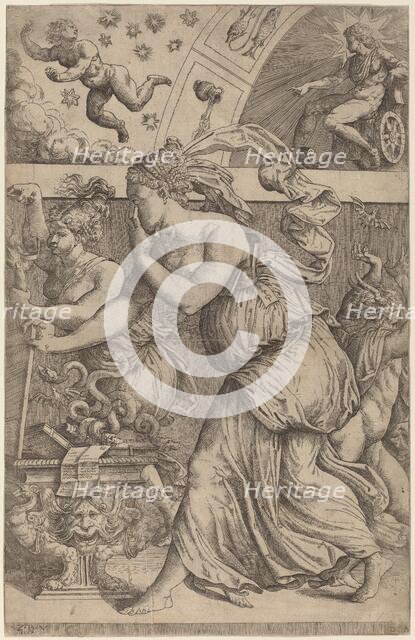 Pandora Opening Her Box, 1557. Creator: Master Z.B.M..