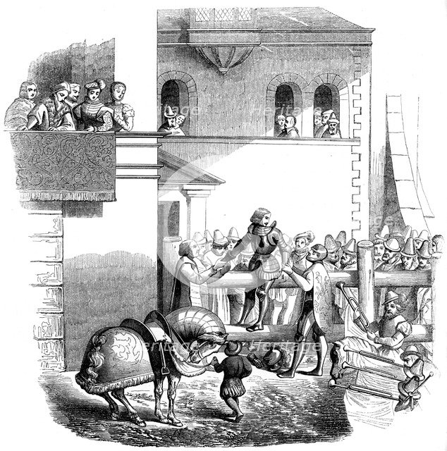 The wear and tear of a knight, 1565 (1849).Artist: Jost Ammon