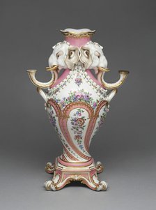 Elephant Candelabrum Vase (Vase à Tête d'Eléphant), Sèvres, 1757/58. Creators: Sèvres Porcelain Manufactory, Jean-Claude Deplessis, Pierre-Louis-Philippe Armand.
