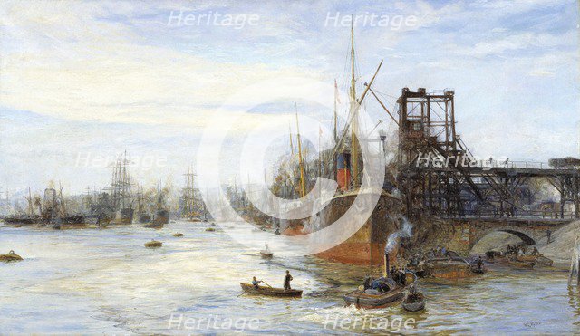 'Barry Docks', 1871-1931. Artist: William Lionel Wyllie.