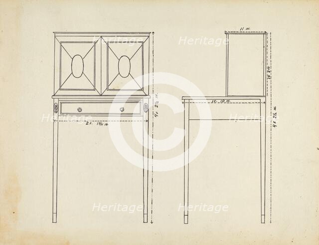 Plan for Rendering, c. 1953. Creator: Unknown.