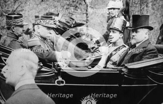 Beaudemoulin, King of Spain, Poincare, 1913. Creator: Bain News Service.