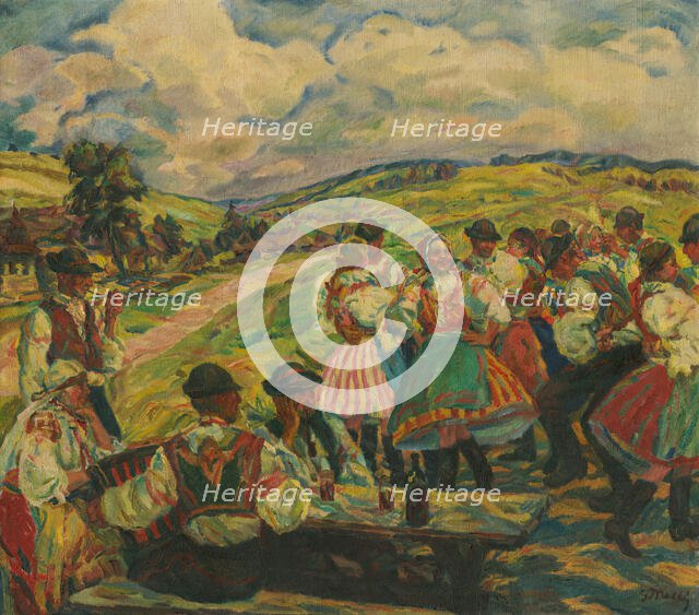 Village Dance, around 1940-1945. Creator: Gustav Mally.