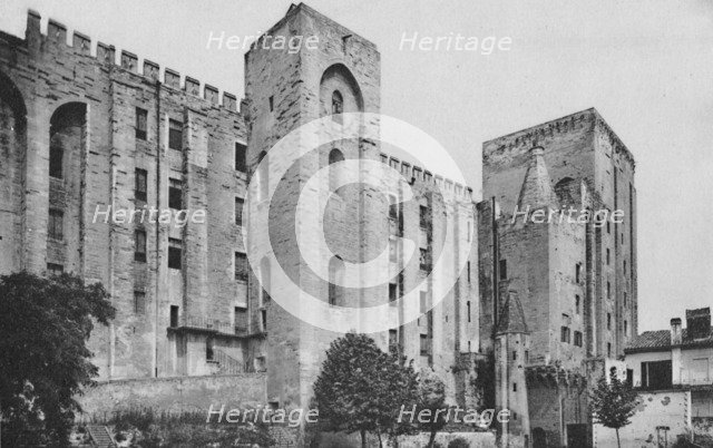 'Avignon. - Popes Palace St. Jean and Trouillas Towers (West Front)', c1925. Artist: Unknown.
