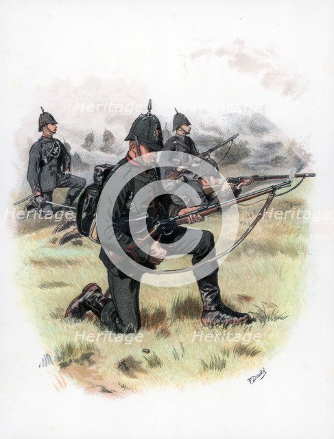 'Marching Order', The King's Royal Rifle Corps (formerly 60th Rifles), 1889.Artist: Frank Dadd
