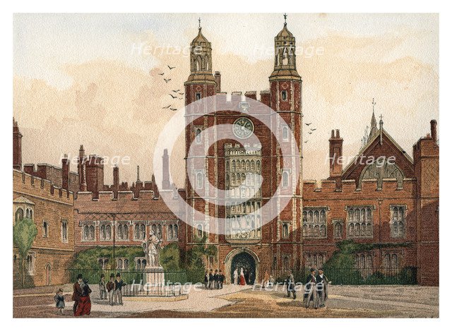 'Quadrangle of Eton College', 1880. Artist: Unknown
