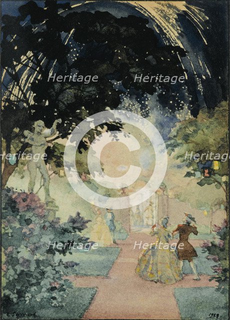 The Fireworks, 1927. Artist: Somov, Konstantin Andreyevich (1869-1939)