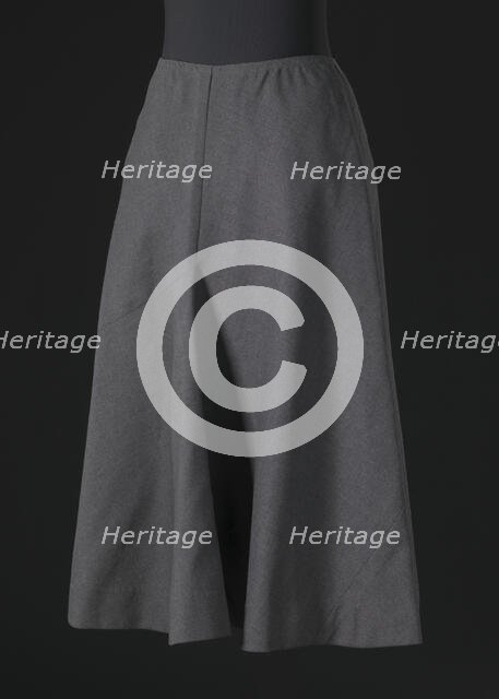 Grey wool skirt designed by Arthur McGee, mid 20th-late 20th century. Creator: Arthur McGee.