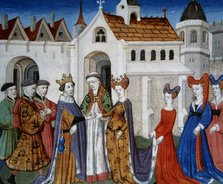 Miniature of Tristan and Iseult, France, 15th century (1992). Creator: Unknown.