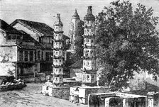 'Hindoo Temple at Walkeshwur, on Malabar Hill; Notes on Bombay and the Malabar Coast', 1875. Creator: C. B. Low.