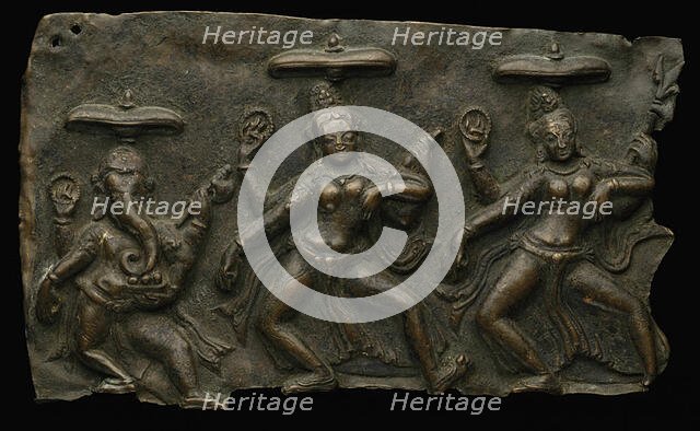 Fragment of Mother Goddesses (Matrika) Panel with Ganesha, 10th/11th century. Creator: Unknown.