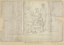 Sketch - News from the Army. Creator: Archibald Willard (American, 1836-1918).