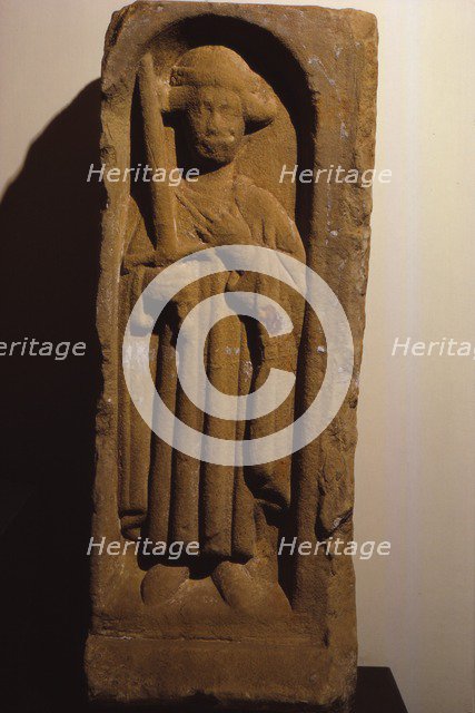 Relief figure of St Magnus from Kirkwall Cathedral, Orkney. (20th century). Artist: CM Dixon.