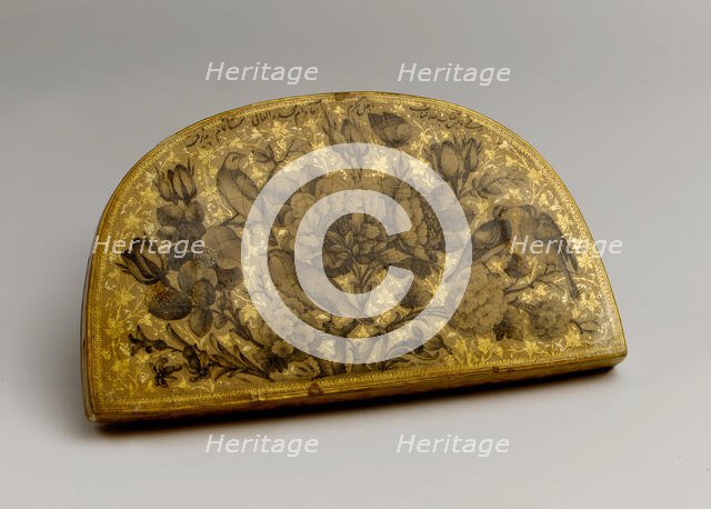 Lacquer Mirror Case, Iran, dated A.H. 1295/ A.D. 1878. Creator: Fathallah Shirazi.