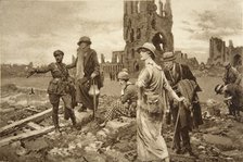 Peace visitors to Flanders' scenes of war, c1914-1919.