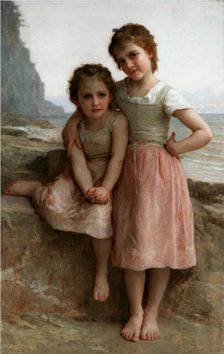On the Shore (Two Sisters), 1896. Creator: William-Adolphe Bouguereau.