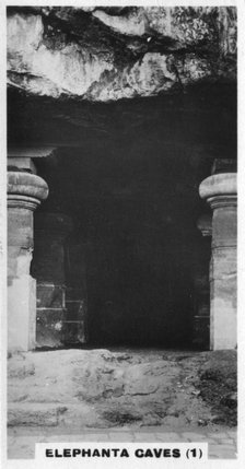 Elephanta Caves, Bombay, India, c1925. Artist: Unknown