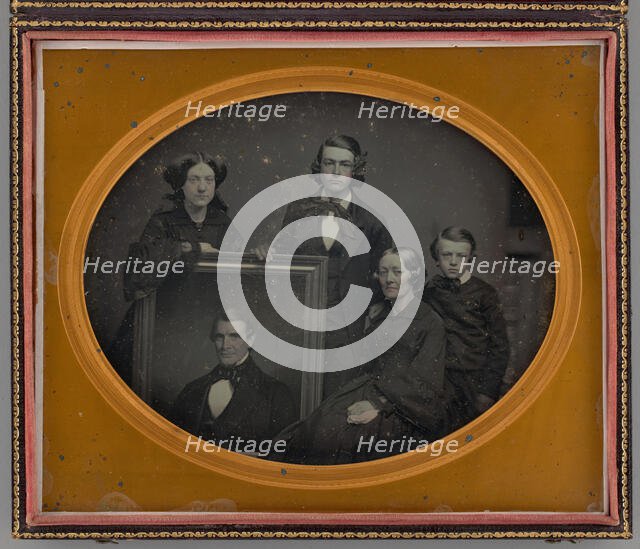 Untitled (The Coit Family with portrait of Charles Coit), 1855/56. Creator: S. L. Holman.