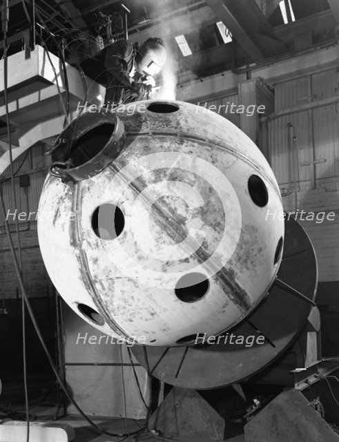 Construction of deep sea inspection chambers, Markham & Co, Chesterfield, Derbyshire, 1966. Artist: Michael Walters