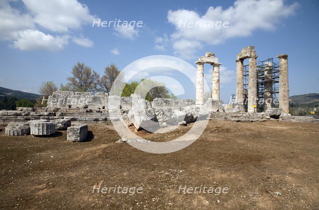 The Temple of Zeus at Nemea, Greece. Artist: Samuel Magal
