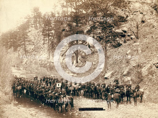 Near Fort Meade "I" troop, 8th Cavalry, 1889. Creator: John C. H. Grabill.