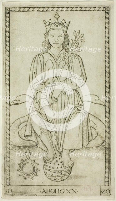 Apollo, plate 20 from Apollo and the Muses, c.1465. Creator: Unknown.